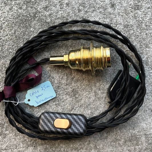 Câble textile pour une lampe baladeuse C004