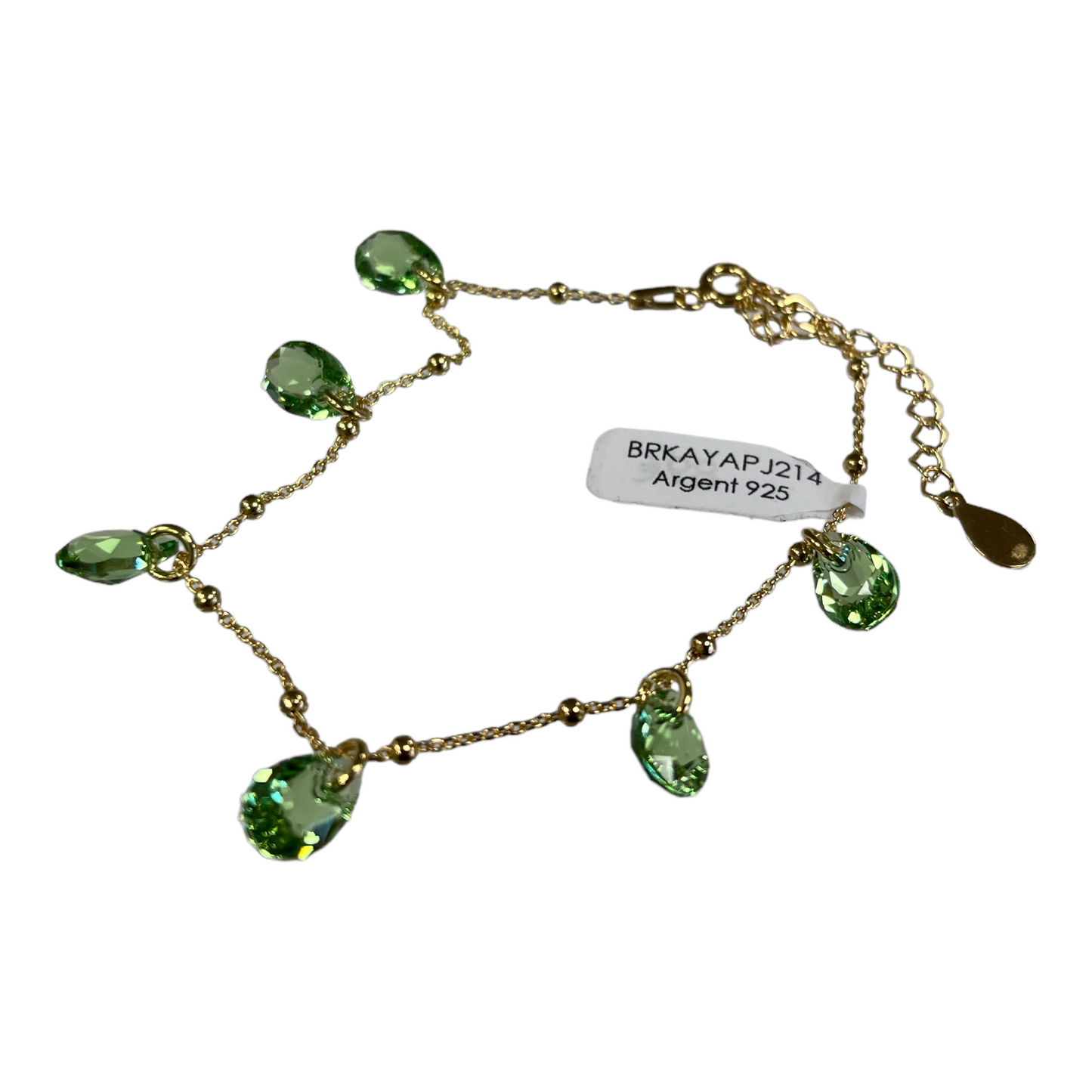 Bracelet  avec cristaux Swarovski, collection KAYA, J214, argent doré