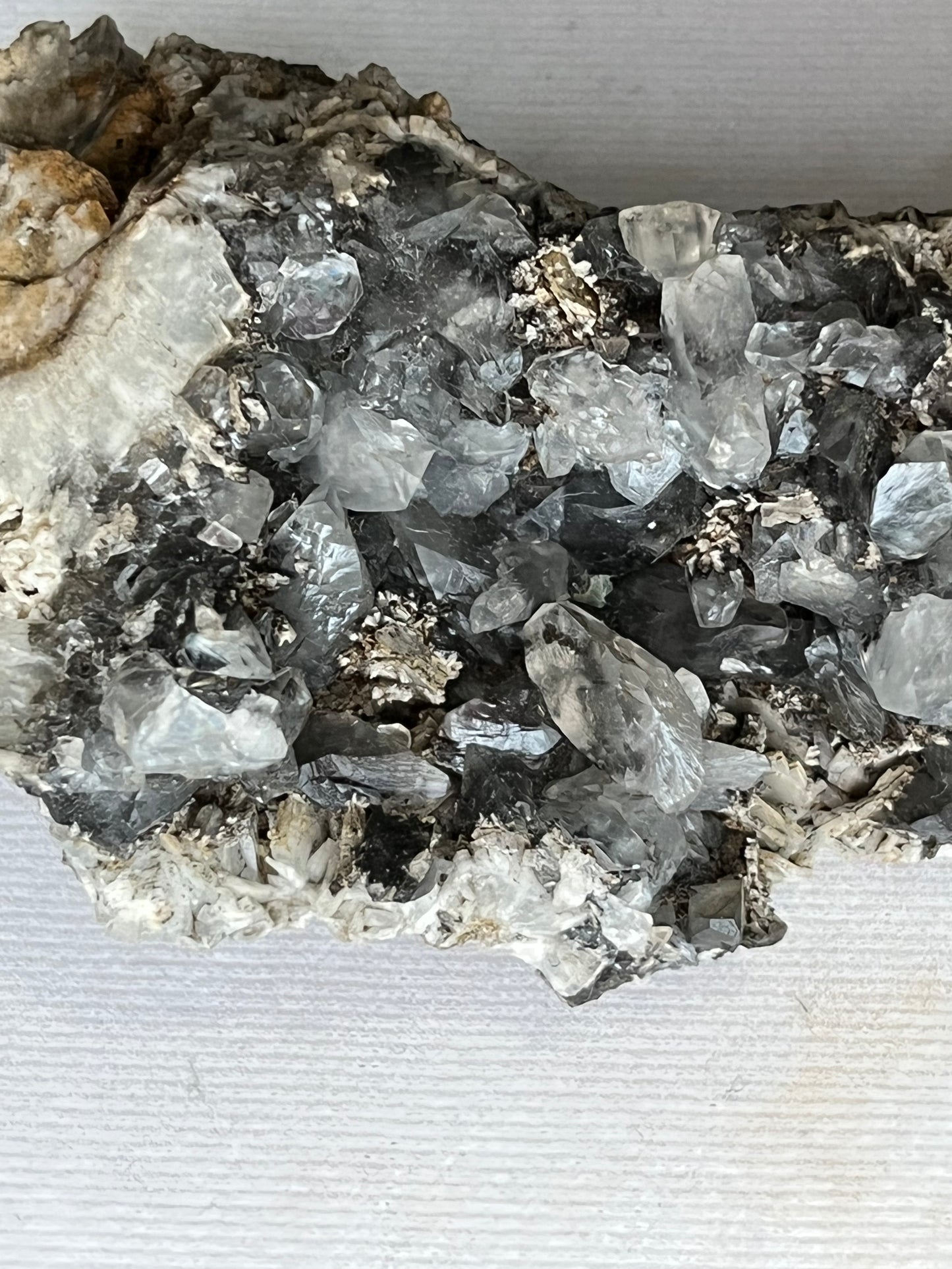 CALCITE dendrite manganeze Baryte Espagne M18W8