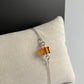 Bracelet  avec cristaux Swarovski, couleur Mandarine, argent rhodié, CARRE