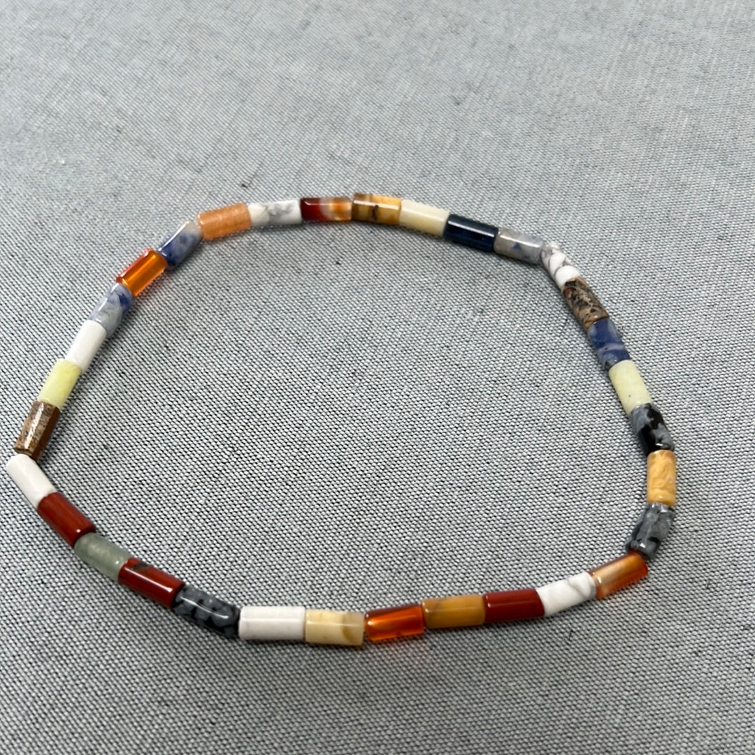 MULTI STONE bracelet stones 6x3 mm