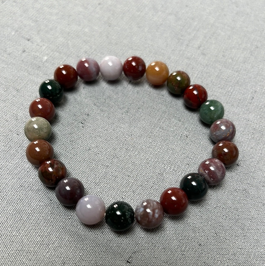 MULTICOLOR AGATE bracelet with 8 mm ball stones