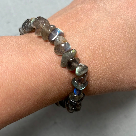 Bracelet LABRADORITE pierres baroques 8 mm