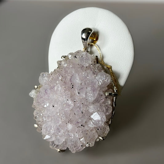 Silver pendant with amethyst PS054