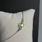 Bracelet  avec cristaux Swarovski, vert olive, argent rhodié, CARRE