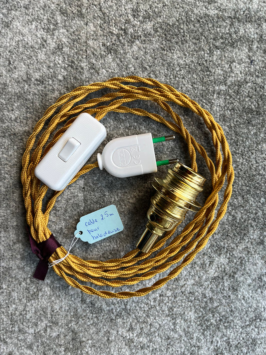 Câble textile pour une lampe baladeuse C001