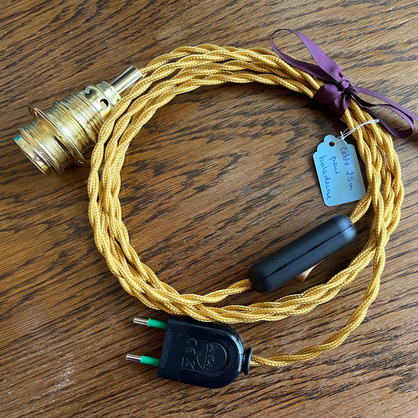 Câble textile pour une lampe baladeuse C003