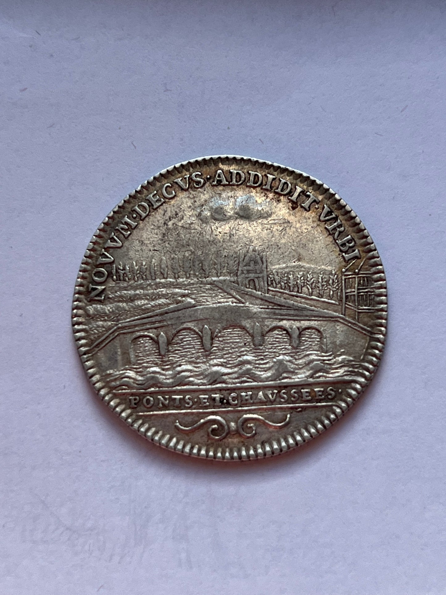 Silver token, BRIDGES AND ROADS, LOUIS XIV