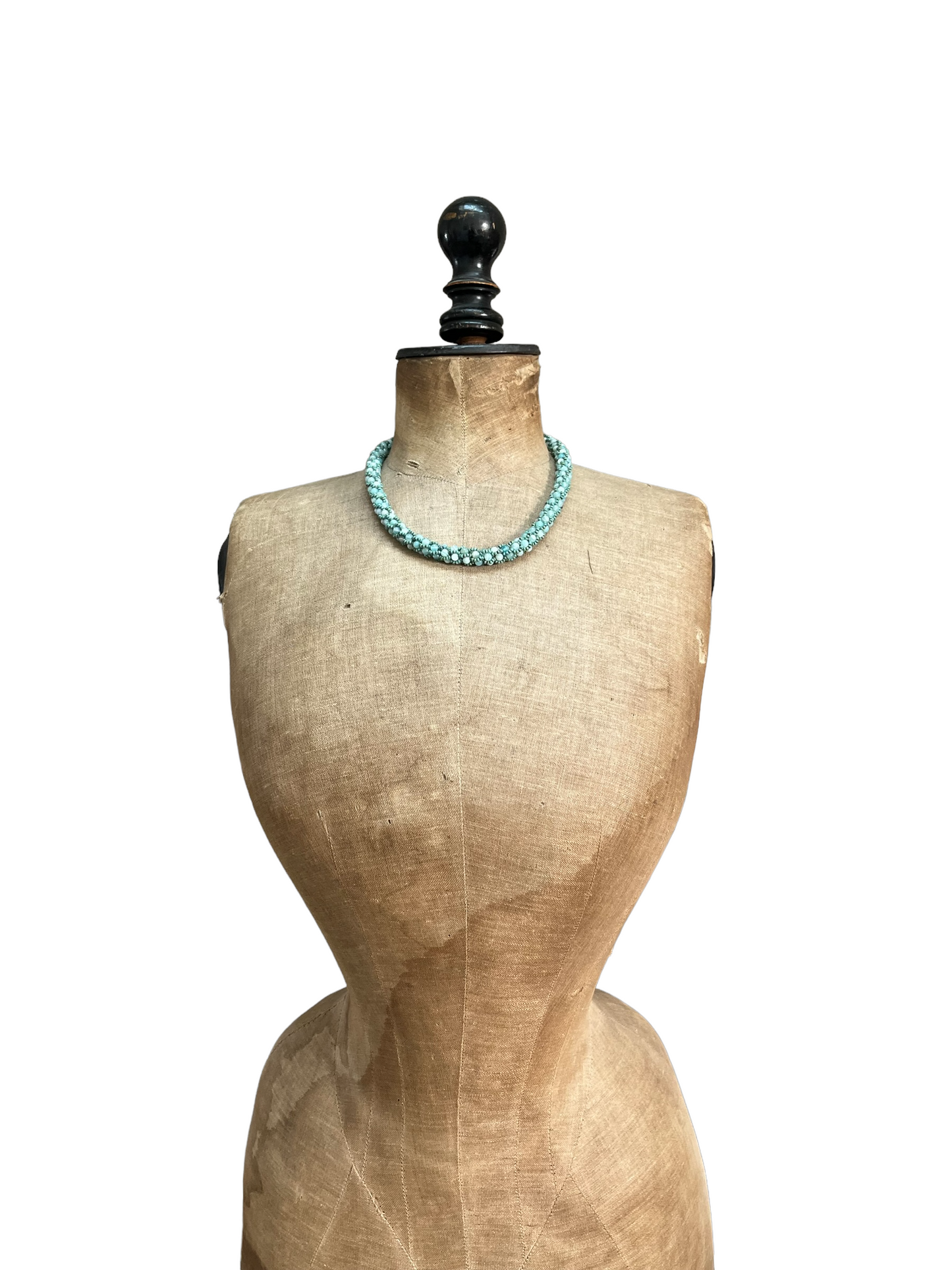 Collier au crochet en agate et perles Miyuki, 47 cm