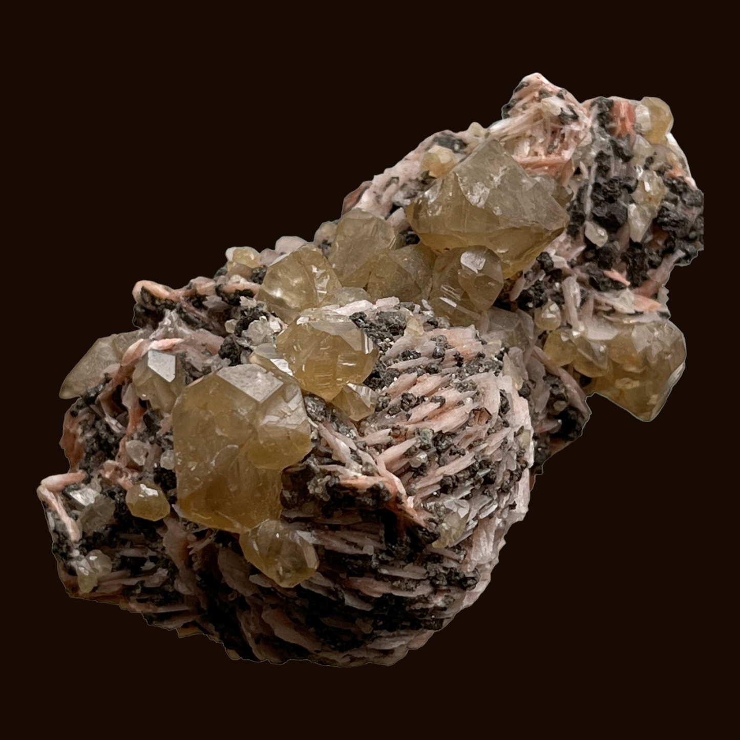 Baryte Mibladen Morocco DR30上的Céusite